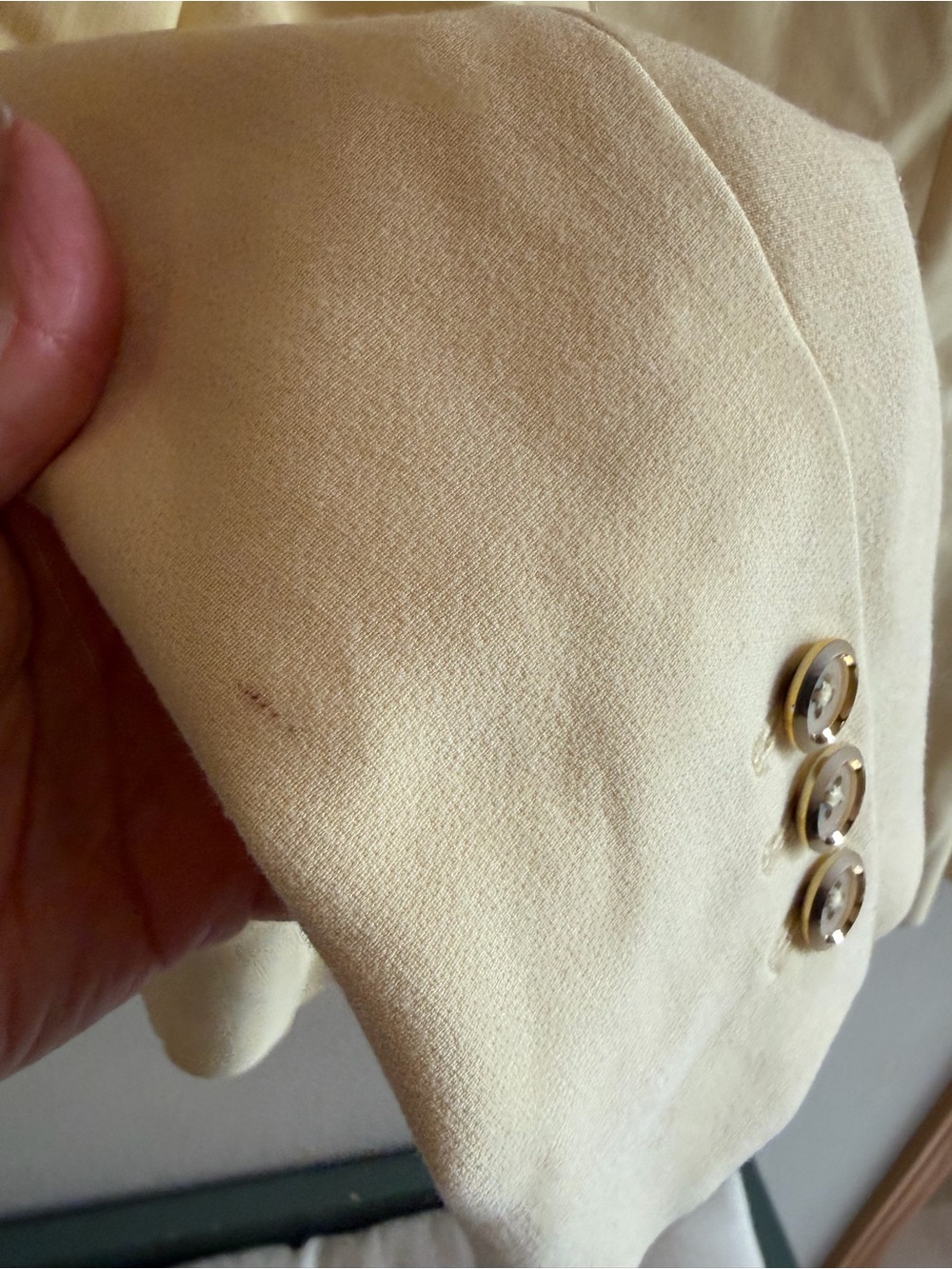 WHITE HOUSE BLACK MARKET Ecru Double Breasted Blazer Jacket - Picture 7 of 7